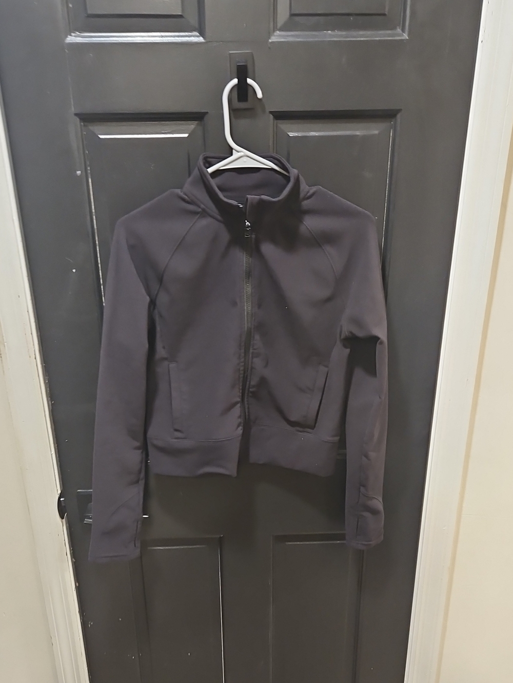 Black Women's Zip-Front Bomber Jacket